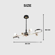 Luxury Golden Linear Ceiling Chandelier