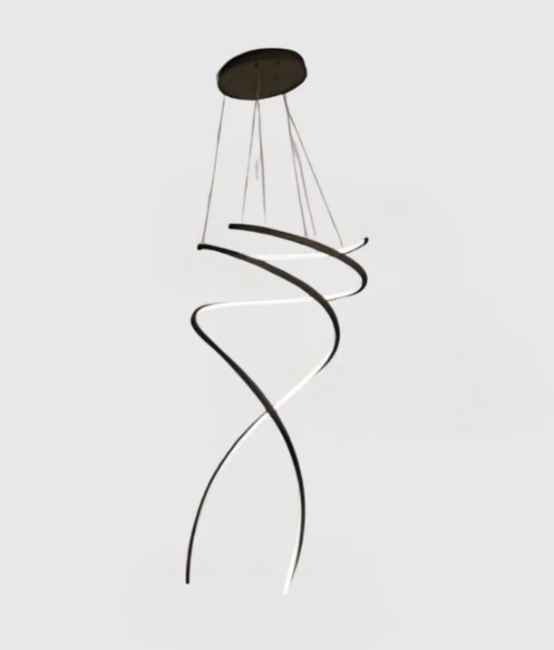 Modern Spiral LED Pendant Light – Double Helix Design