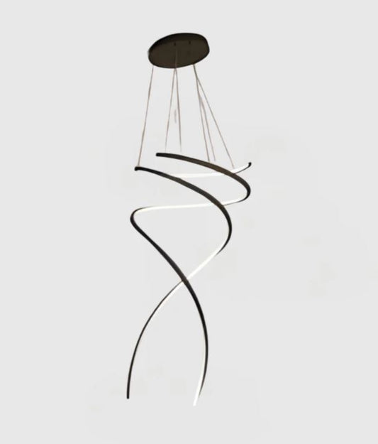 Modern Spiral LED Pendant Light – Double Helix Design