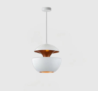 Modern White and Copper Aluminium Pendant Light – Stylish Fixture